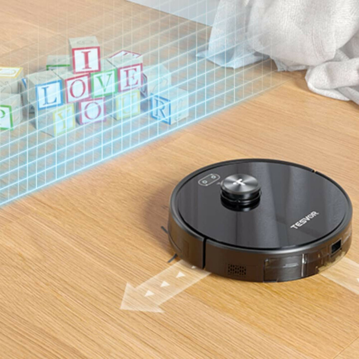 Robotstøvsuger med intelligent laserstyring