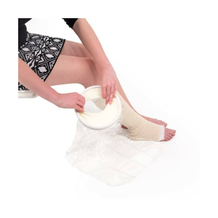 Gips beskyttelsespose til benet - halvdelen af ​​benet