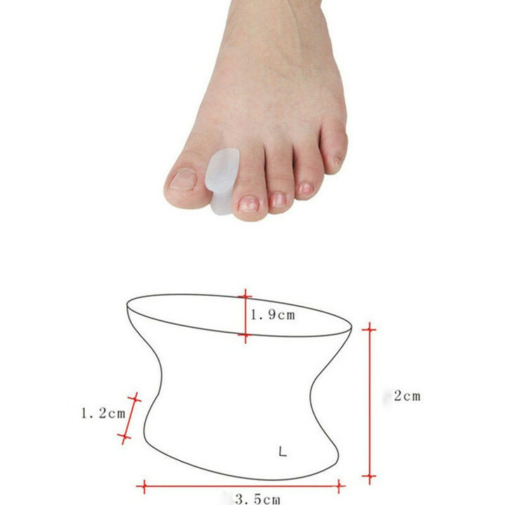 Silikone tåseparator med kraver