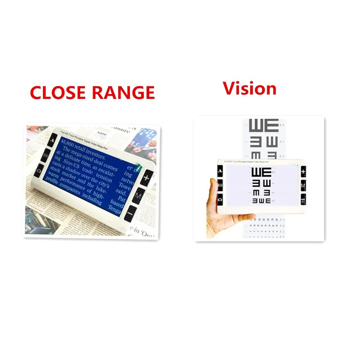 Elektronisk lup med 7" skærm, 2-32x forstørrelse