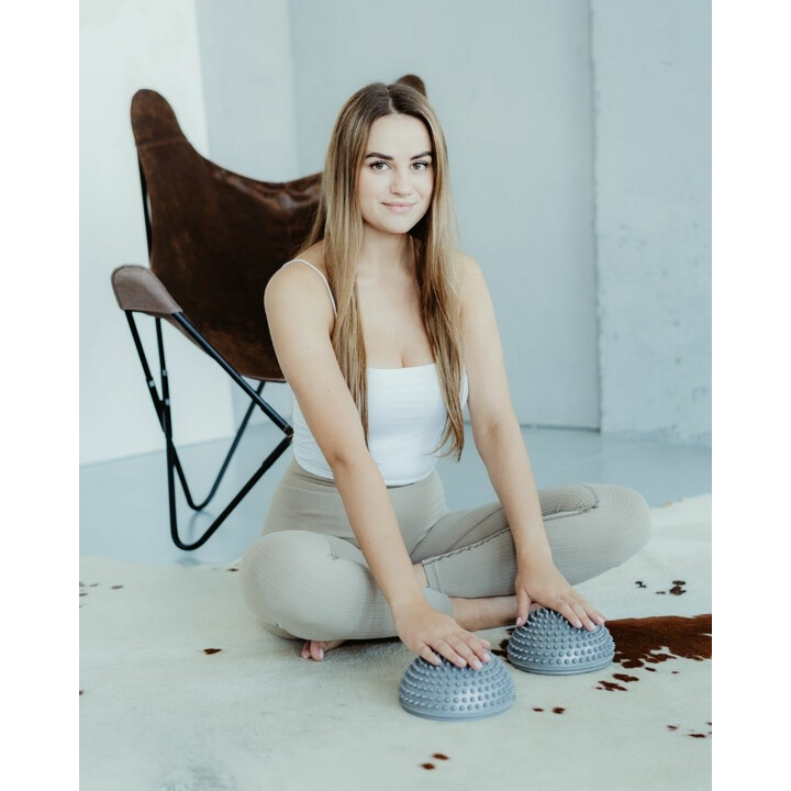 Line Sport harmaat tasapainopallot tasapainoharjoitteluun ja fysioterapiaan 2 kpl