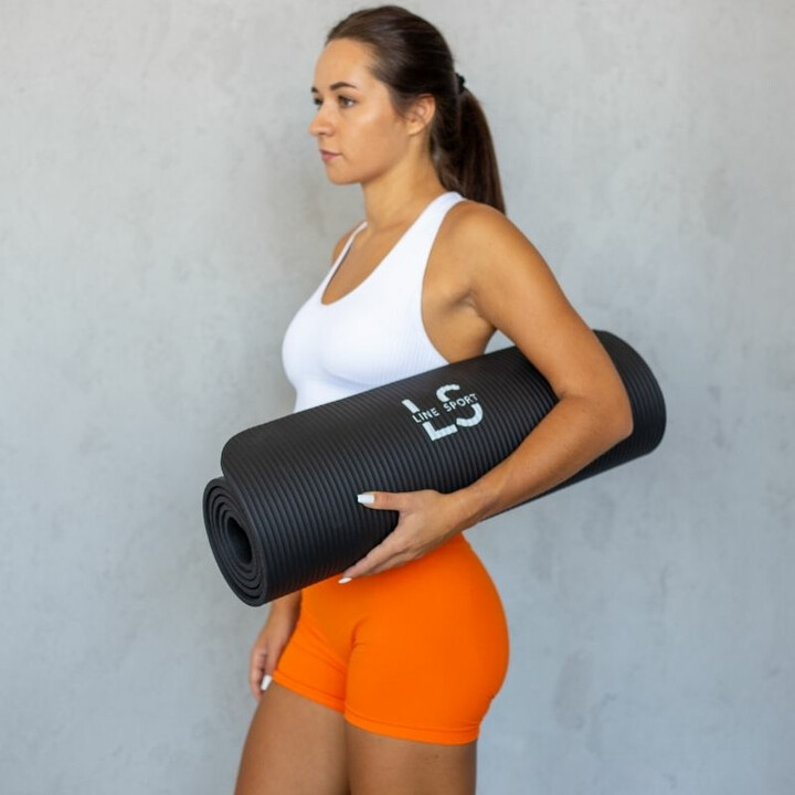 Line Sport joogamatto liukumaton 1 cm musta