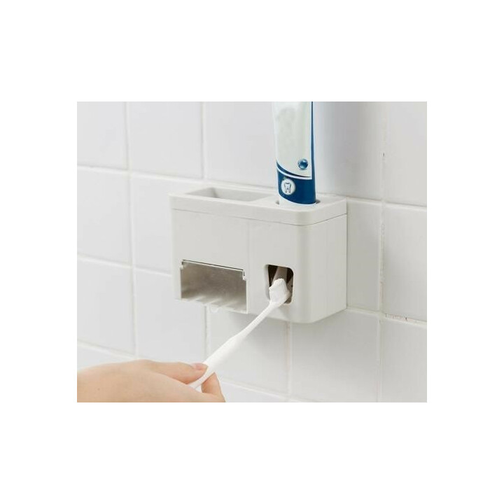 Automatisk tandpastapresser til væggen med børsteholder