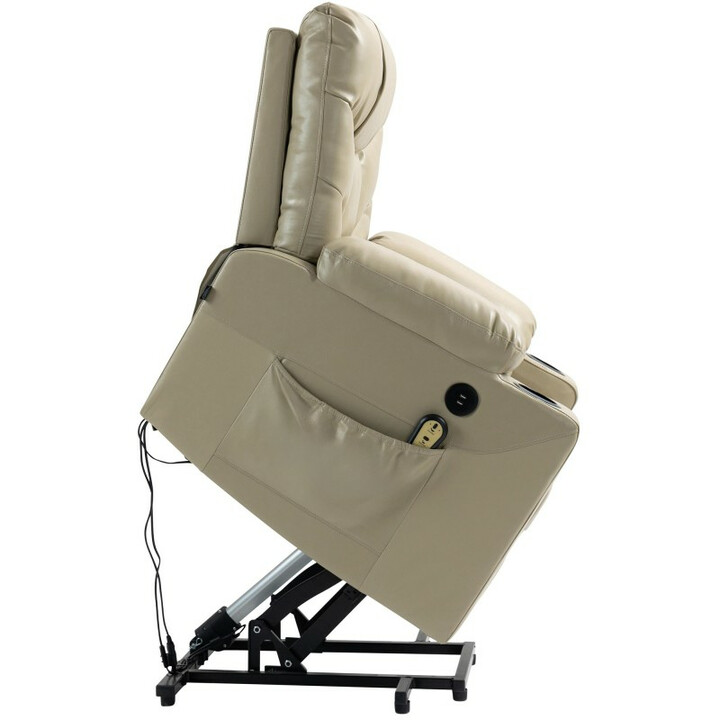 Lænestol med elektrisk løftehjælp, liggefunktion og USB-porte