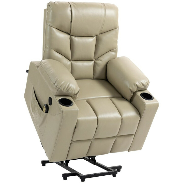 Lænestol med elektrisk løftehjælp, liggefunktion og USB-porte