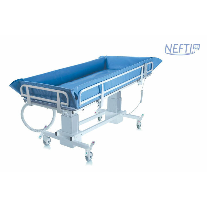 Sähköinen bariatrinen suihkuvaunu potilaiden pesuun ja siirtämiseen