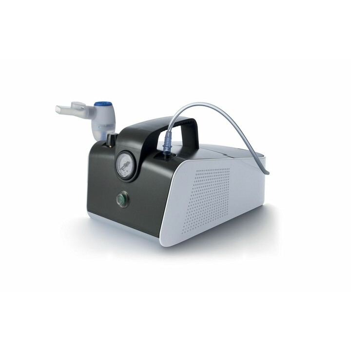 Ammattilaistason mäntäkompressori-sumuttaja lääkkeiden annosteluun hengitysteihin