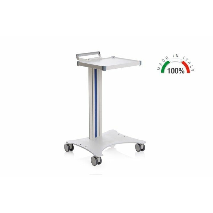 Eolo lääkintävaunu säädettävällä hyllyllä ja jarrullisilla pyörillä