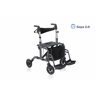 Gaya 2.0 monitoiminen kävelyteline ja pyörätuoli alumiinirungolla