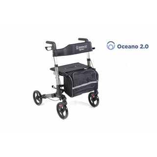 Oceano 2.0 kompakti taittuva rollaattori alumiinirungolla ja istuimella