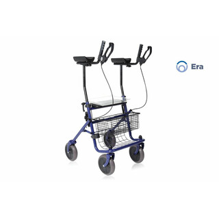 Tukeva taittuva rollaattori kyynärvarsituilla ja korilla