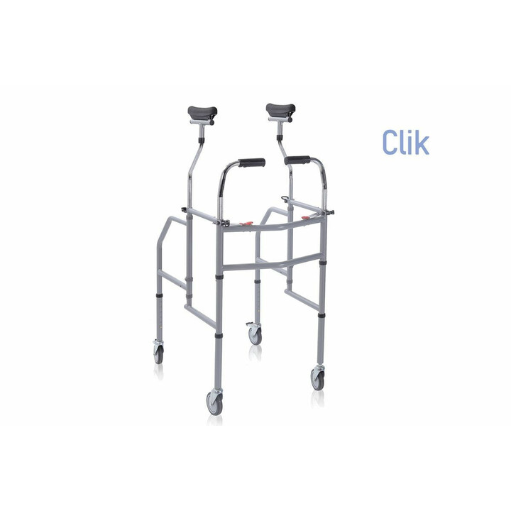 Säädettävä taittuva kävelyteline olkapäätukien kanssa sisäkäyttöön