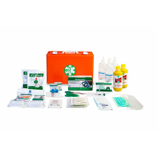 Ammattilaisen ensiapulaukku yli 3 henkilölle oranssissa iskunkestävässä kotelossa