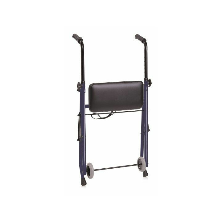 Tukeva kävelyteline istuimella ja säädettävällä korkeudella
