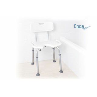 Säädettävä suihkutuoli selkänojalla alumiininen liukumaton 136kg