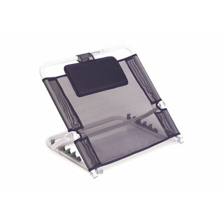 Säädettävä valkoinen teräsputkituoli pehmustetulla niskatuella 6 asentoa