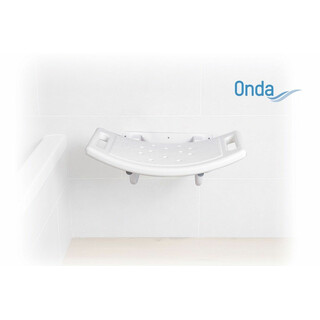 Seinäkiinnitteinen ylöskäännettävä suihkupenkki kylpyhuoneeseen 100 kg valkoinen