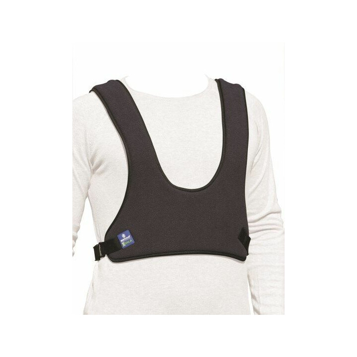 Pehmustettu rintakehän tukivyö säädettävillä pikakiinnityshihnoilla pyörätuoliin