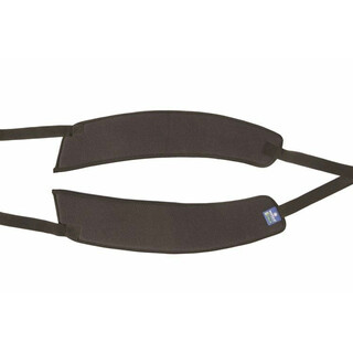 Pehmustettu haaravyö pyörätuoliin jalkojen erottamiseen ja tukemiseen