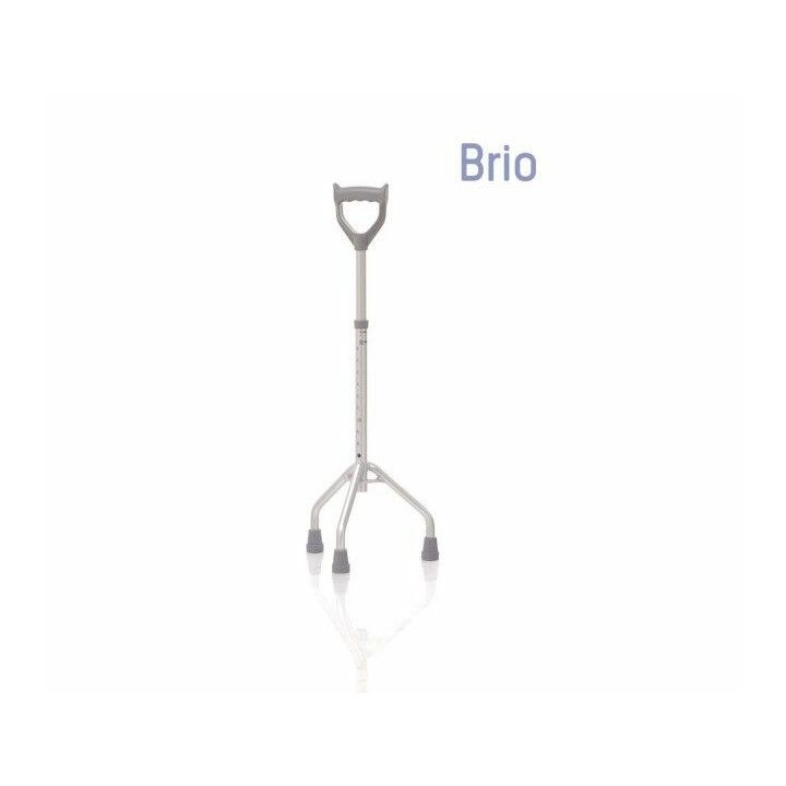 Kolmijalkainen säädettävä kävelykeppi alumiinista suljetulla kahvalla 130kg