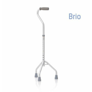 Kolmijalkainen säädettävä kävelykeppi avoimella kahvalla alumiinista