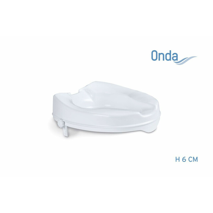 Korotettu wc-istuin sivutuilla 6 cm tukeva ja turvallinen