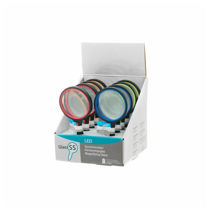 Praktisk lup 4x forstørrelse med LED-lys ergonomisk håndtag