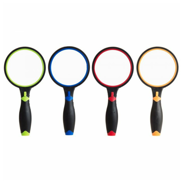 Praktisk lup 4x forstørrelse med LED-lys ergonomisk håndtag