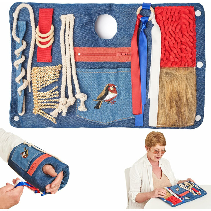 Aktivitetsmanchet til demens med beroligende sanseoplevelser