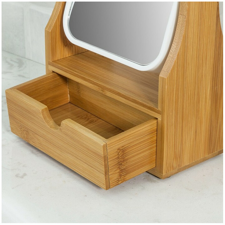 Makeup spejl med æske