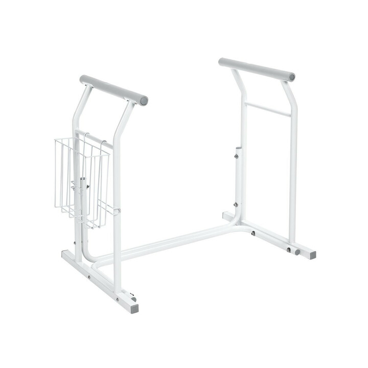 Bevægelig sikkerhedsramme til toiletsædet