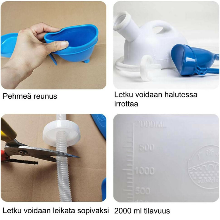 Urinflaske med tank og slange unisex