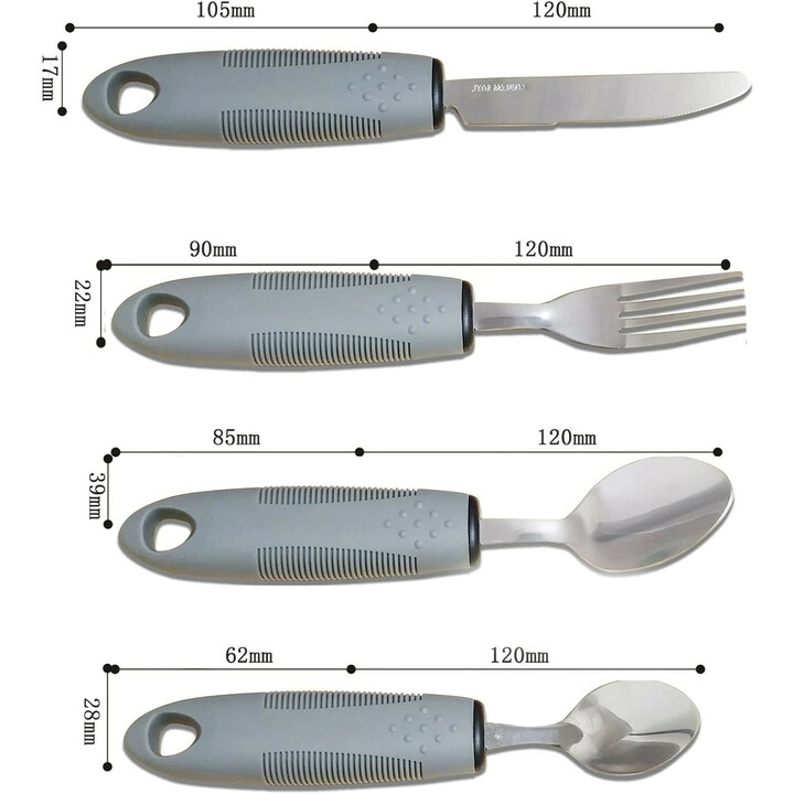Fortykkede letanvendelige knive 4 stk