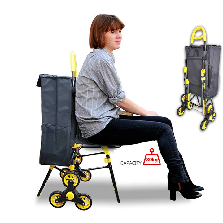 Udtrækkelig indkøbstaske på sædet