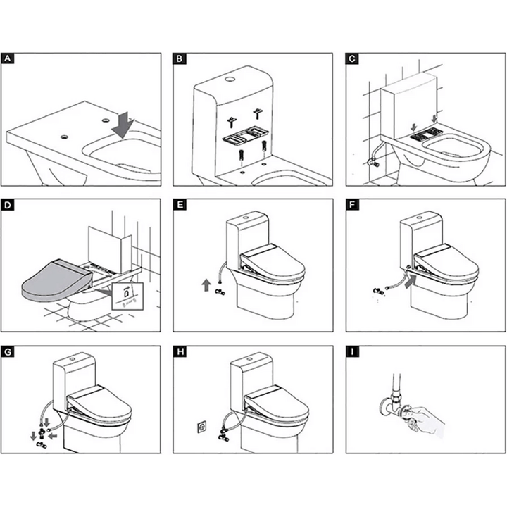 Vask toiletsæde med fjernbetjening