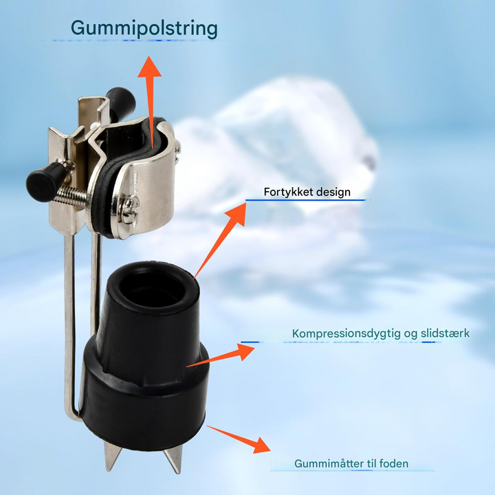 Sammenklappelige iskløer til stave og stokke