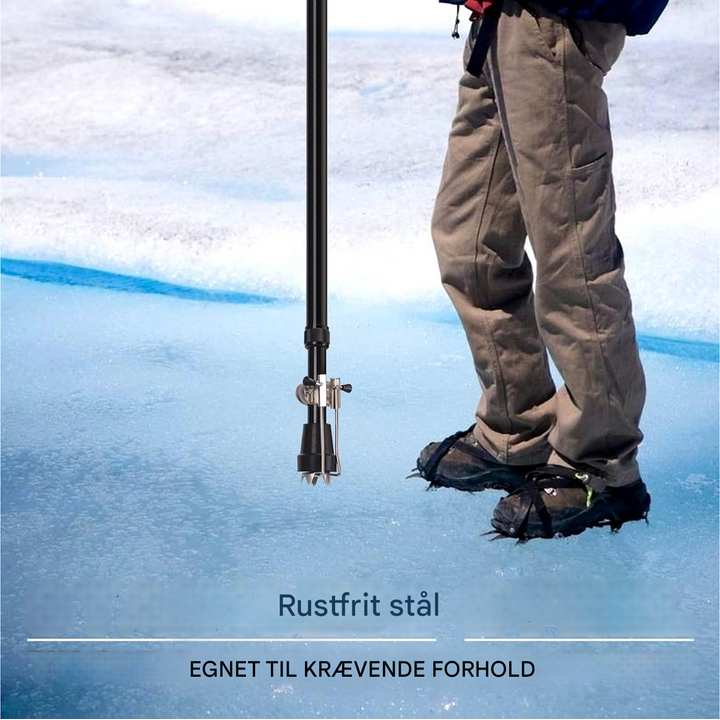 Sammenklappelige iskløer til stave og stokke