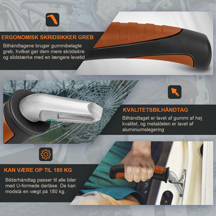 Støttehåndtag til bil for sikker ind- og udstigning