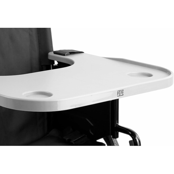 Aftagelig, let kørestolsbakke med kopholder