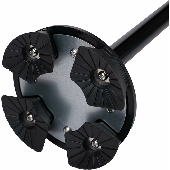 Gåstok med LED-lys, alarm og firehovedet sikker base