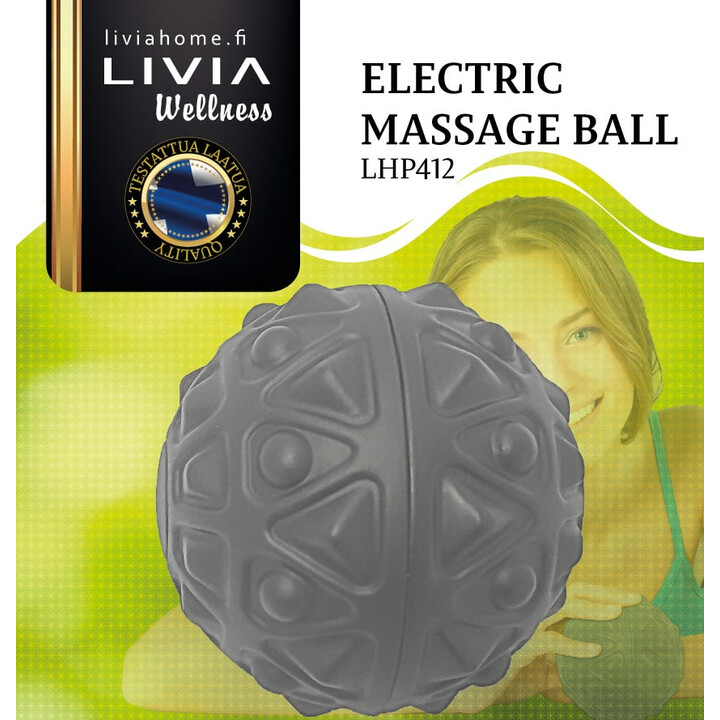 Massagebold med to funktioner og gummioverflade