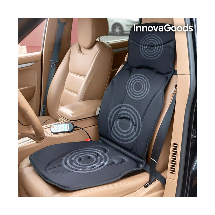 Massageunderlag til stol med flere programmer og fjernbetjening