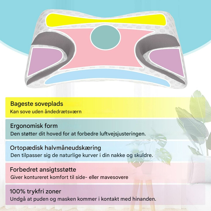 CPAP-pude der passer til maskine ved søvnapnø