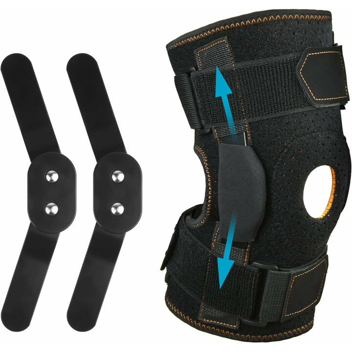 Justerbart knæstøtte til sport og lindring af ledsmerter