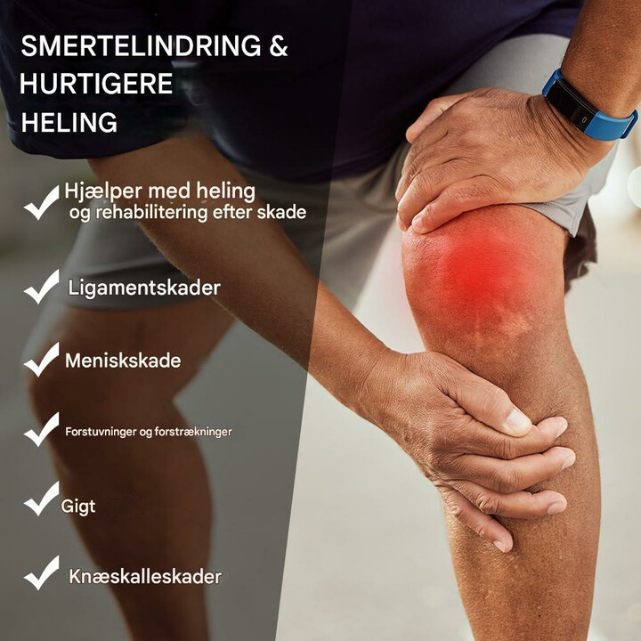 Justerbart knæstøtte til sport og lindring af ledsmerter