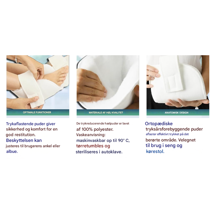 Ortopædisk hæl pude til forebyggelse af tryksår (2 stk)