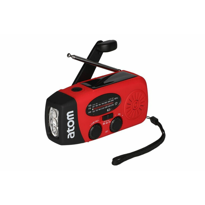 Nødradio med lys og flere strømmuligheder