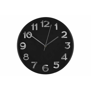 Stilfuldt sort vægur med tydelige store tal