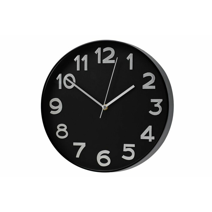 Stilfuldt sort vægur med tydelige store tal