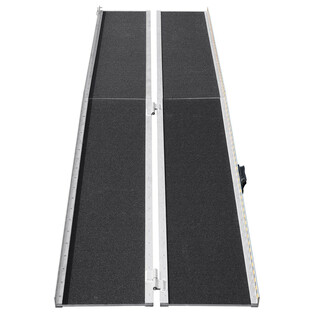 Sammenklappelig k restolsrampe 305 cm 363 kg aluminium skridsikker overflade til d rtrin og trapper